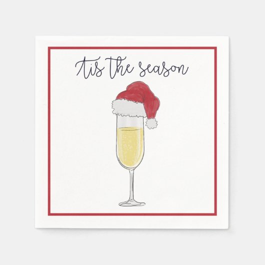 Das ist die Season Holiday Champagne Prosecco Gren Serviette (Vorderseite)