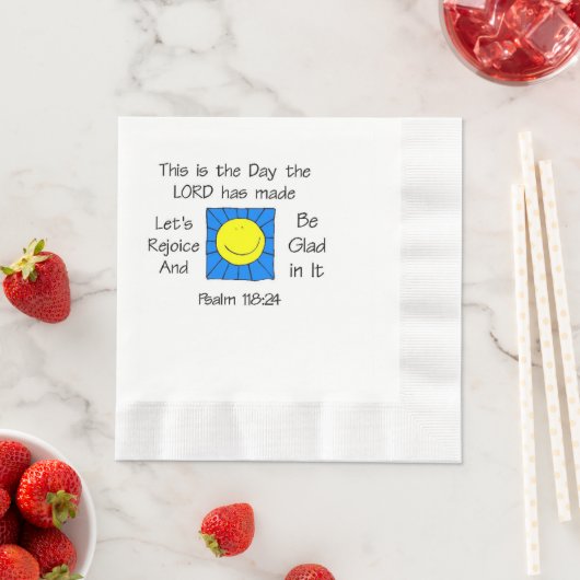 Das ist die Tagessonne Serviette (Beispiel)