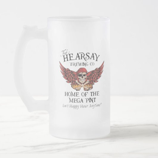 Das ist die Tasse von Hearsay Brewing Company (Links)