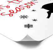 'Das ist die Weihnachtsfeier der Rentier-Silhouett Poster (Ecke)