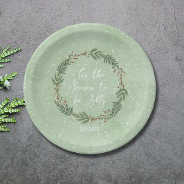 'Das ist die Weihnachtsfeiertage der Wasserfarbe d Pappteller