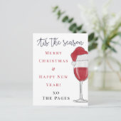 Das ist die Weihnachtsmannmütze der Jahreszeit Postkarte (Stehend Vorderseite)