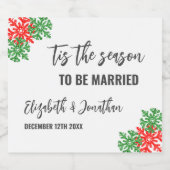 Das ist die Weihnachtszeit der Jahreszeit Schaumweinetikett (Einzelnes Label)