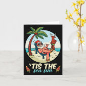 Das ist die Weihnachtszeit der Sonne im Juli Beach Karte (Gelbe Blume)