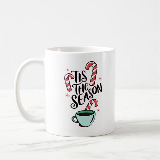 Das ist die Weihnachtszeit Pfefferminzschokolade Kaffeetasse (Links)