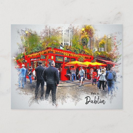 Das ist Dublin-Irland Postkarte (Vorderseite)