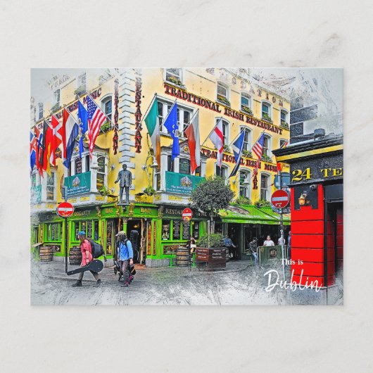 Das ist Dublin-Irland Postkarte (Vorderseite)