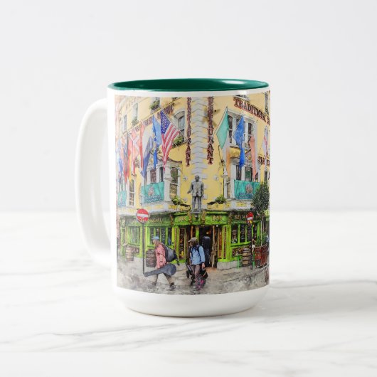 Das ist Dublin-Irland Zweifarbige Tasse (Vorderseite Links)
