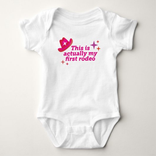 Das ist eigentlich mein erstes Rodeo Baby Strampler (Vorderseite)