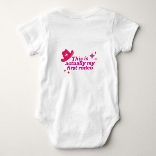 Das ist eigentlich mein erstes Rodeo Baby Strampler (Rückseite)