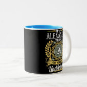 Das ist ein Alexander-Ding, das man nicht verstehe Zweifarbige Tasse (VorderseiteRechts)