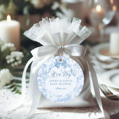 Das ist ein Baby Blue Toile Safari Animal Baby Dus Geschenkanhänger