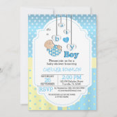 Das ist ein Baby | Niedlich Blue Baby Einladung (Vorderseite)