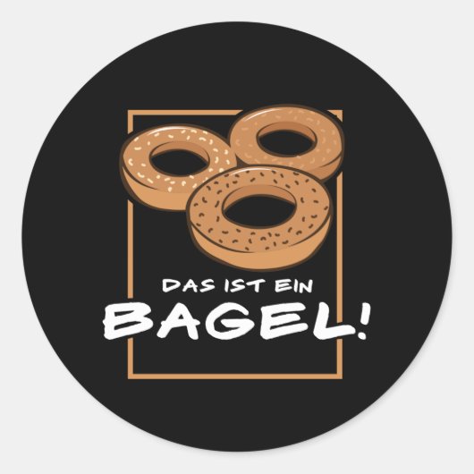 Das ist ein Bagel Runder Aufkleber (Vorderseite)