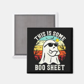 Das ist ein bisschen Boo-Blatt Geist Retro Hallowe Magnet (Vorderseite/Rückseite)