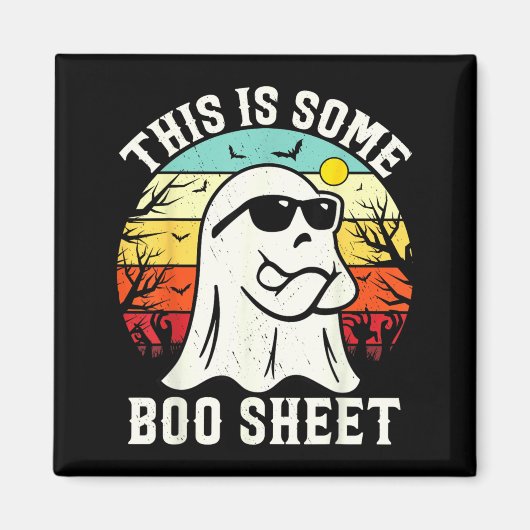 Das ist ein bisschen Boo-Blatt Geist Retro Hallowe Magnet (Vorne)