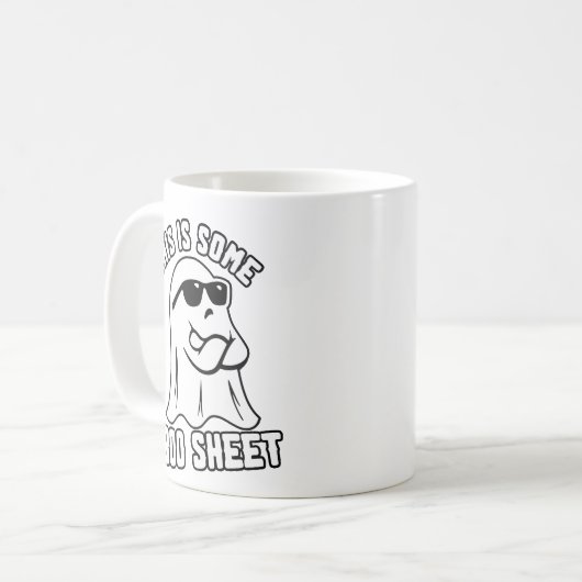 Das ist ein Boo Sheet Funny Ghost Halloween Kaffeetasse (Vorderseite Links)