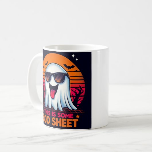 Das ist ein Boo Sheet Funny Halloween Ghost Coffe Kaffeetasse (Vorderseite Links)