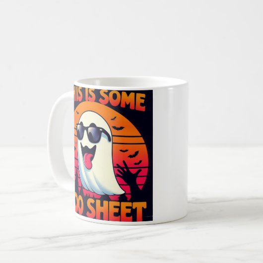 Das ist ein Boo Sheet Funny Halloween Ghost Coffe Kaffeetasse (Vorderseite Links)