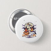 Das ist ein Boo-Sheet Funny Halloween Ghost Retro Button (Vorne & Hinten)