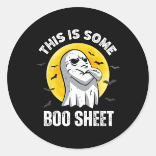 Das ist ein Boo-Sheet Halloween Ghost Fun Men Wom Runder Aufkleber