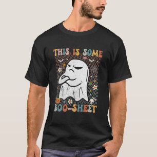 Das ist ein Booblätter, der in der Retro-Stimmung T-Shirt