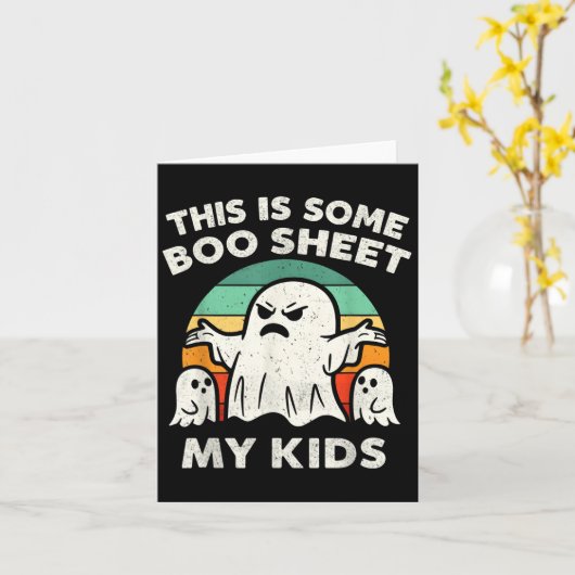 Das ist ein Bootblatt, das mein Kids Ghost Retro F Karte (Gelbe Blume)