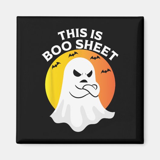 Das ist ein Bootblatt Ghost Retro Halloween-Kostüm Magnet (Vorne)