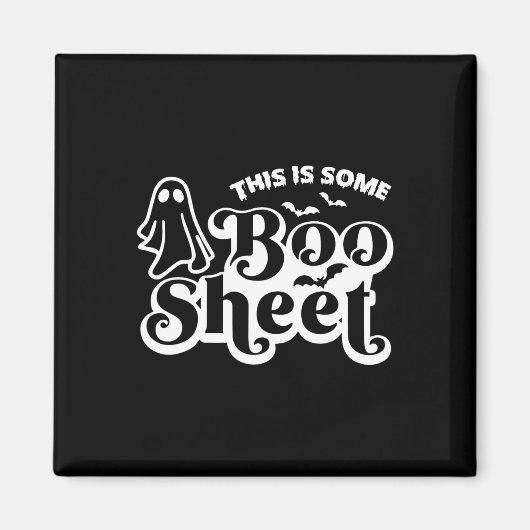 Das ist ein Bootblatt Halloween Ghost Funny für mi Magnet (Vorne)
