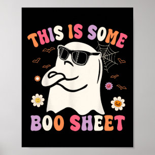Das ist ein Bootblatt Retro Groovy Ghost Hallowee Poster