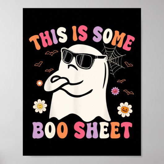Das ist ein Bootblatt Retro Groovy Ghost Hallowee Poster (Vorne)