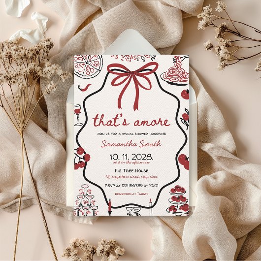 Das ist ein Brautparty italienischer Hand gezeichn Einladung