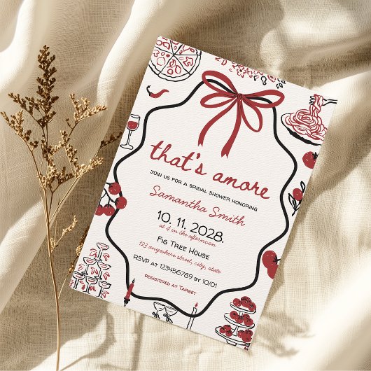 Das ist ein Brautparty italienischer Hand gezeichn Einladung