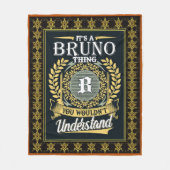 Das ist ein Bruno, das man nicht verstehen konnte Fleecedecke (Vorderseite)