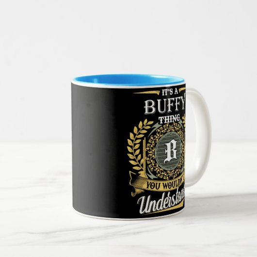 Das ist ein Buffy, das man nicht verstehen konnte Zweifarbige Tasse (VorderseiteRechts)