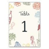 Das ist ein bunter Illustriert Tischnummer (Vorderseite)