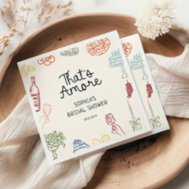 Das ist ein bunter Illustriertes Brautparty Serviette