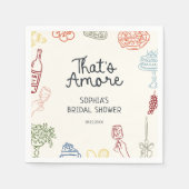 Das ist ein bunter Illustriertes Brautparty Serviette (Vorderseite)