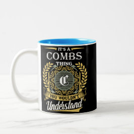 Das ist ein Combs, den man nicht verstehen konnte Zweifarbige Tasse