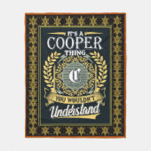 Das ist ein Cooper, das man nicht verstehen konnte Fleecedecke (Vorderseite)