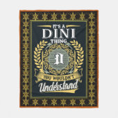 Das ist ein Dini, das du nicht verstehen konntest Fleecedecke (Vorderseite)