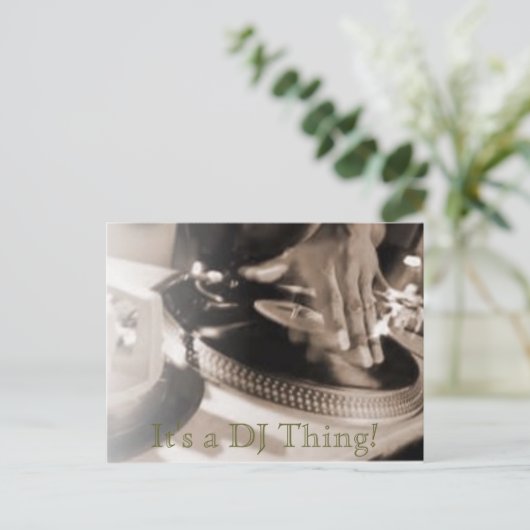 Das ist ein DJ! Postkarte (Stehend Vorderseite)