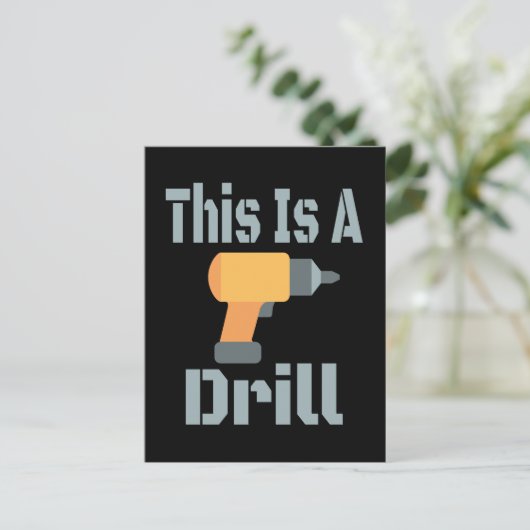 Das ist ein Drill Funny Postkarte (Stehend Vorderseite)