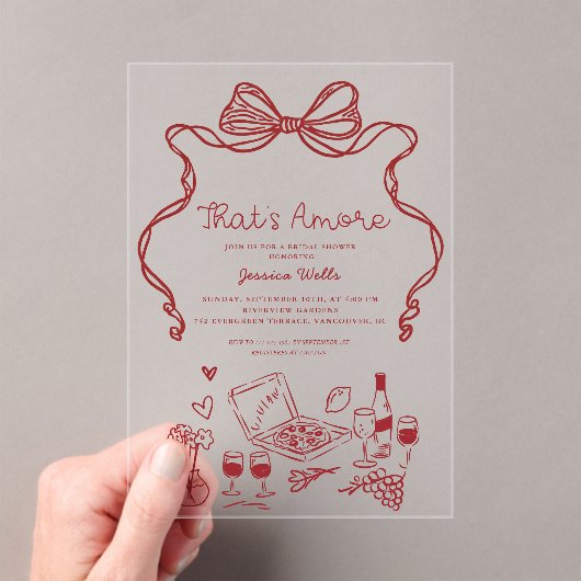 Das ist ein eher italienisches Brautparty Acryleinladungen (Insitu (Handheld))