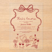 Das ist ein eher italienisches Brautparty Acryleinladungen (Vorderseite)