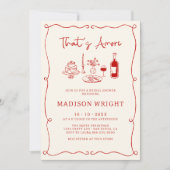 Das ist ein eher italienisches Brautparty mit Rote Einladung (Vorderseite)