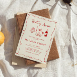 Das ist ein eher italienisches Brautparty mit Rote Einladung