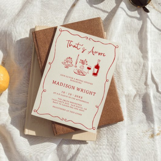 Das ist ein eher italienisches Brautparty mit Rote Einladung