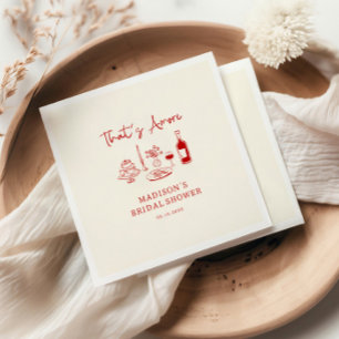 Das ist ein eher italienisches Brautparty mit Rote Serviette