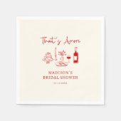 Das ist ein eher italienisches Brautparty mit Rote Serviette (Vorderseite)